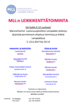 Kesän 2017 leikkikenttätoiminnan mainos